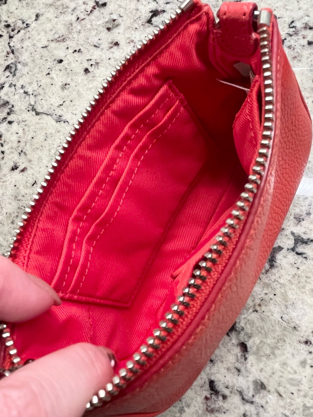 Coach Nolita Orange Pebbled Leather Wristlet/Mini Bag EUC - Picture 10 of 10
